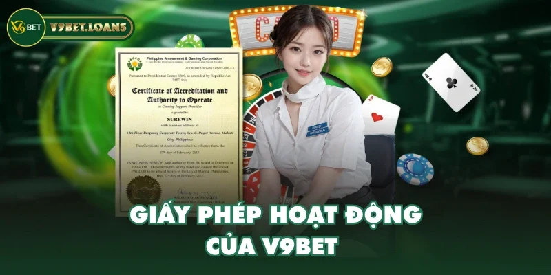 Giấy phép hoạt động của V9BET 